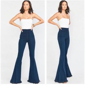 Show me your mumu denim flare pants size extra small